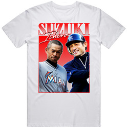 Ichiro Suzuki 90s Style Unisex White T Shirt Ichiro Suzuki 90s Style Unisex White T Shirt