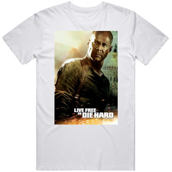 Die Hard 4 Movie Unisex White T Shirt