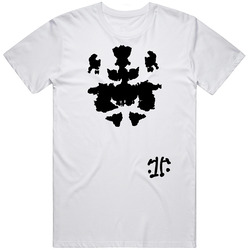 Rorschach Ink Blot Classic Super Hero Design Unisex White T Shirt Rorschach Ink Blot Classic Super Hero Design Unisex White T Shirt