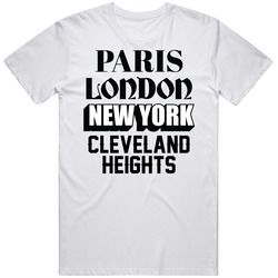 Cleveland Heights Paris London Custom City World Travel Unisex Unisex White T Shirt Cleveland Heights Paris London Custom City World Travel Unisex Unisex White T Shirt