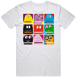 Barbapapa Names Retro Cartoon Unisex White T Shirt Barbapapa Names Retro Cartoon Unisex White T Shirt