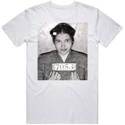 Rosa Parks Mugshot Black History American Activist Unisex White T Shirt Rosa Parks Mugshot Black History American Activist Unisex White T Shirt