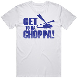 Get To The Choppa Funny Retro 80s Unisex White T Shirt Get To The Choppa Funny Retro 80s Unisex White T Shirt