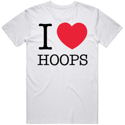 Funny I Love Luv Heart Hoops Unisex White T Shirt Funny I Love Luv Heart Hoops Unisex White T Shirt