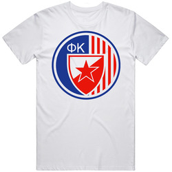 Red Star Belgrade Serbia Soccer Logo Unisex White T Shirt Red Star Belgrade Serbia Soccer Logo Unisex White T Shirt