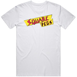 Square Pegs Retro 80s Tv Show Logo Fan Unisex White T Shirt Square Pegs Retro 80s Tv Show Logo Fan Unisex White T Shirt