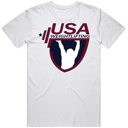 Weightlifting Usa American Unisex White T Shirt Weightlifting Usa American Unisex White T Shirt