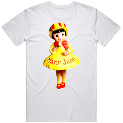 Mary Jane Candy Unisex White T Shirt Mary Jane Candy Unisex White T Shirt