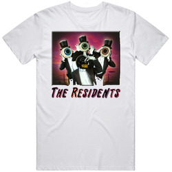 The Residents Cult Rock band (2).jpg Unisex White T Shirt The Residents Cult Rock band (2).jpg Unisex White T Shirt