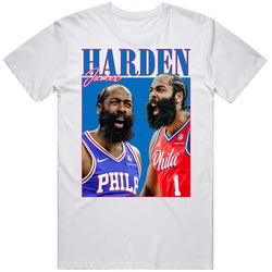 James Harden 90s Style Unisex White T Shirt James Harden 90s Style Unisex White T Shirt