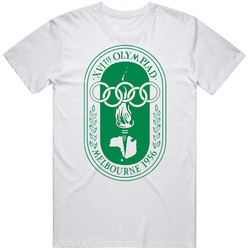 Melbourne 1956 Summer Olympics Unisex White T Shirt Melbourne 1956 Summer Olympics Unisex White T Shirt