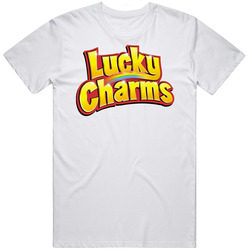 Lucky Charms Logo Greatest Cereal Of All Time Breakfast Fan Foodie Unisex White T Shirt Lucky Charms Logo Greatest Cereal Of All Time Breakfast Fan Foodie Unisex White T Shirt