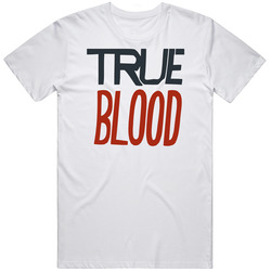 True Blood 2000s Tv Show Fan Logo Unisex White T Shirt True Blood 2000s Tv Show Fan Logo Unisex White T Shirt