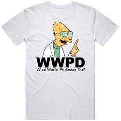 Futurama Wwjd Professor Cartoon Tv Unisex White T Shirt Futurama Wwjd Professor Cartoon Tv Unisex White T Shirt