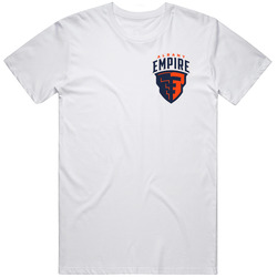 Albany Empire Arena Football League Chest Emblem Team Sports Fan Logo Unisex White T Shirt Albany Empire Arena Football League Chest Emblem Team Sports Fan Logo Unisex White T Shirt