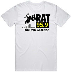 Radio Channel Rat 95.9 The Rat Rock Unisex White T Shirt Radio Channel Rat 95.9 The Rat Rock Unisex White T Shirt