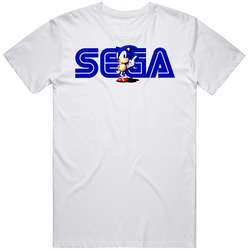 Sonic The Hedgehog Sega Logo Unisex White T Shirt Sonic The Hedgehog Sega Logo Unisex White T Shirt