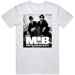 Blues Brothers Men In Black Favorite Movie Characters Mashup Unisex White T Shirt Blues Brothers Men In Black Favorite Movie Characters Mashup Unisex White T Shirt