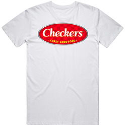 Checker's American Favourite Food Unisex White T Shirt Checker's American Favourite Food Unisex White T Shirt
