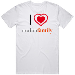 I Love Heart Modern Family Unisex White T Shirt I Love Heart Modern Family Unisex White T Shirt