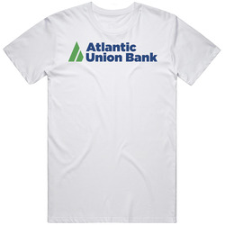 Atlantic Union Bankshares Nasdaq Company Logo Employee Fan Unisex White T Shirt Atlantic Union Bankshares Nasdaq Company Logo Employee Fan Unisex White T Shirt