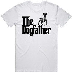 Jack Russell Terrier Custom Dog Breed The Dogfather Unisex White T Shirt Jack Russell Terrier Custom Dog Breed The Dogfather Unisex White T Shirt