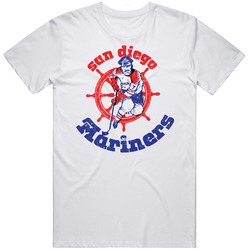 San Diego Mariners World Hockey Association Retro Team Logo Unisex White T Shirt San Diego Mariners World Hockey Association Retro Team Logo Unisex White T Shirt