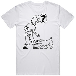 Tintin Comic Unisex White T Shirt Tintin Comic Unisex White T Shirt