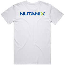 Nutanix Inc Nasdaq Company Logo Employee Fan Unisex White T Shirt Nutanix Inc Nasdaq Company Logo Employee Fan Unisex White T Shirt