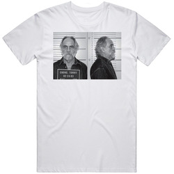 Tommy Chong Mugshot 70s 80s Comedic Stoner Fan Unisex White T Shirt Tommy Chong Mugshot 70s 80s Comedic Stoner Fan Unisex White T Shirt