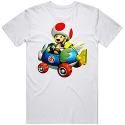Mario Kart Toad Video Game Unisex White T Shirt Mario Kart Toad Video Game Unisex White T Shirt