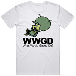 What Would Gazoo Do Flintstones Unisex White T Shirt What Would Gazoo Do Flintstones Unisex White T Shirt
