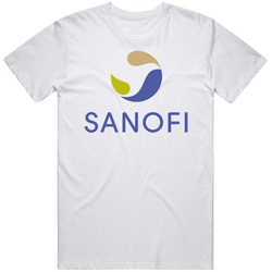 Sanofi Nasdaq Company Logo Employee Fan Unisex White T Shirt Sanofi Nasdaq Company Logo Employee Fan Unisex White T Shirt