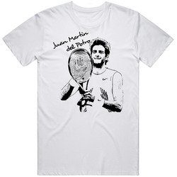 Juan Martin Del Potro Unisex White T Shirt Juan Martin Del Potro Unisex White T Shirt