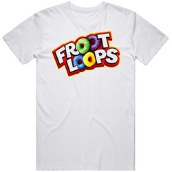 Froot Loops Cereal Logo Unisex White T Shirt Froot Loops Cereal Logo Unisex White T Shirt