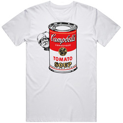 Campbells Soup Warhol Classic Unisex White T Shirt Campbells Soup Warhol Classic Unisex White T Shirt