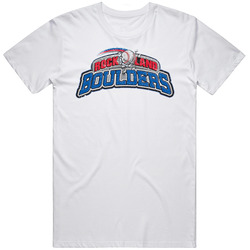 Rockland Boulders Canadian American Retro Pro Baseball Unisex White T Shirt Rockland Boulders Canadian American Retro Pro Baseball Unisex White T Shirt
