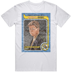 Gordon Bombay District 5 Ducks Gum Cards Stickers Unisex White T Shirt Gordon Bombay District 5 Ducks Gum Cards Stickers Unisex White T Shirt