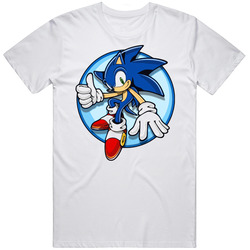 Sonic The Hedgehog Sega Video Game Unisex White T Shirt