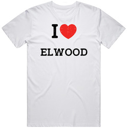 I Love Heart Elwood First Name Worn Look Unisex White T Shirt I Love Heart Elwood First Name Worn Look Unisex White T Shirt