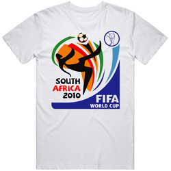 2010 World Cup Fifa South Africa Soccer Unisex White T Shirt 2010 World Cup Fifa South Africa Soccer Unisex White T Shirt
