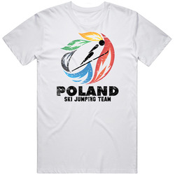 Poland Ski Jumping Team 2014 Olympic Sochi Vintage Distressed Unisex White T Shirt Poland Ski Jumping Team 2014 Olympic Sochi Vintage Distressed Unisex White T Shirt