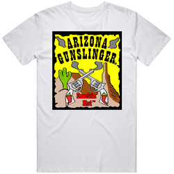 Arizona Gunslinger Hot Sauce Logo Label Unisex White T Shirt Arizona Gunslinger Hot Sauce Logo Label Unisex White T Shirt