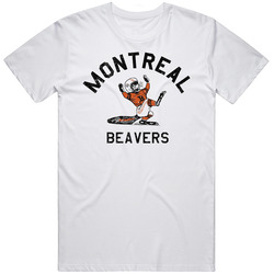 Montreal Beavers Cfl Continental Football League Vintage Team Logo Unisex White T Shirt Montreal Beavers Cfl Continental Football League Vintage Team Logo Unisex White T Shirt