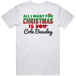 All I Want For Christmas Is Cole Beasley Dallas Football Fan Unisex White T Shirt