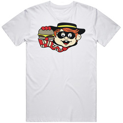 Hamburgler Mcdonalds Fast Food Mascot Unisex White T Shirt Hamburgler Mcdonalds Fast Food Mascot Unisex White T Shirt