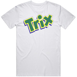 Trix Logo Greatest Cereal Of All Time Breakfast Fan Foodie Unisex White T Shirt Trix Logo Greatest Cereal Of All Time Breakfast Fan Foodie Unisex White T Shirt