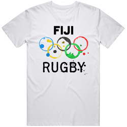 Fiji Rugby Rio 2016 Summer Olympics Unisex White T Shirt