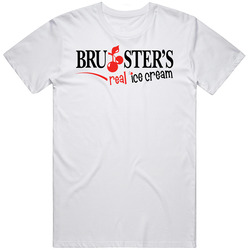 Brusters Real Ice Cream Logo Cool Unisex White T Shirt Brusters Real Ice Cream Logo Cool Unisex White T Shirt