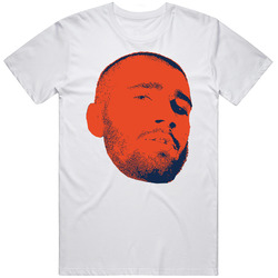 Giorgi Bezhanishvili University Of Illinois College Basketball Player Big Head Fan Unisex White T Shirt Giorgi Bezhanishvili University Of Illinois College Basketball Player Big Head Fan Unisex White T Shirt